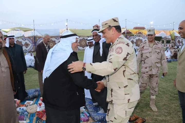 قيادة الجيش الثانى الميدانى تنظم مؤتمراً وحفل إفطار لشيوخ وعواقل شمال سيناء