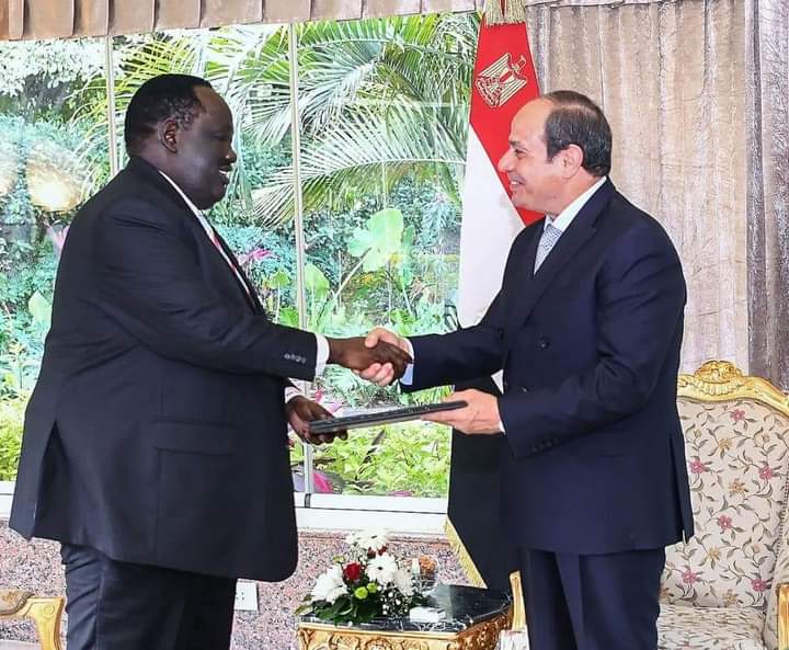 الرئيس السيسي يستقبل اليوم الفريق الأول توت جلواك مستشار رئيس جنوب السودان للشئون الأمنيه