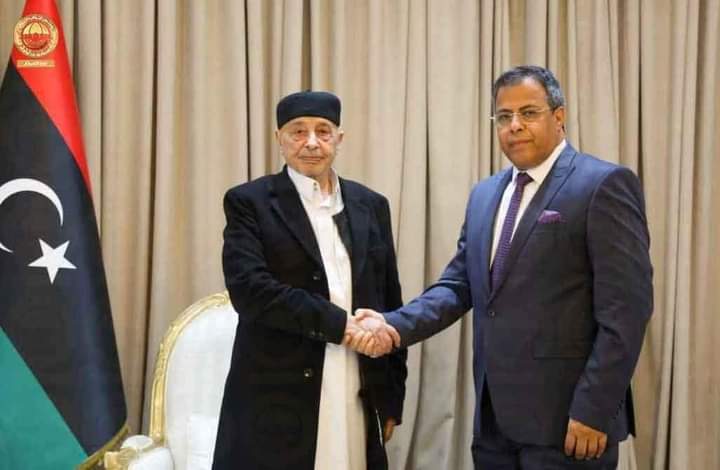 رئيس مجلس النواب يبحث مع رئيس جهاز النهر الصناعي خطط حماية مورد المياه